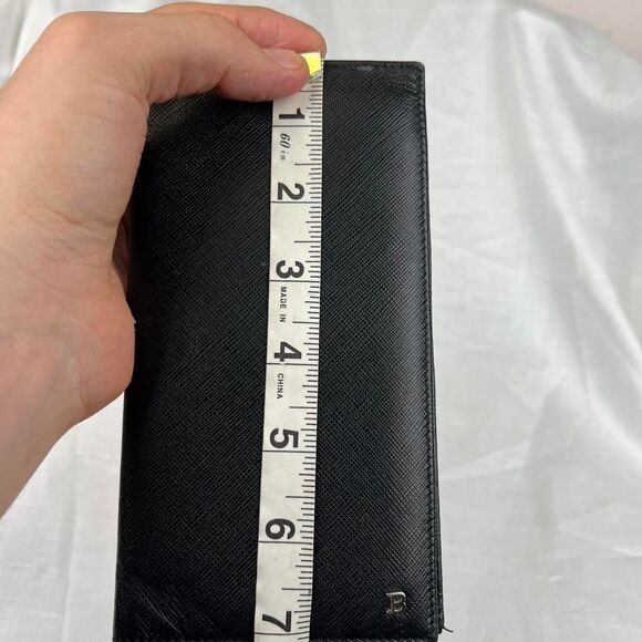BALLY Baliro Leather Bi-Fold Wallet Black with 2 Card Slots and 1 Bill Slot - Picture 8 of 8